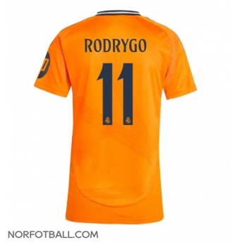 Billige Fotballdrakt Real Madrid Rodrygo Goes #11 Replika Bortedrakt Dame 2024-25 Kortermet